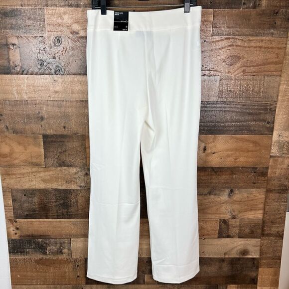 INC Pants High Rise Wide Leg Washed White Side Zipper 8 Women’s - Picture 2 of 16